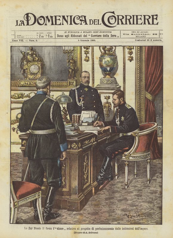 Lo Zar Nicola II firma l