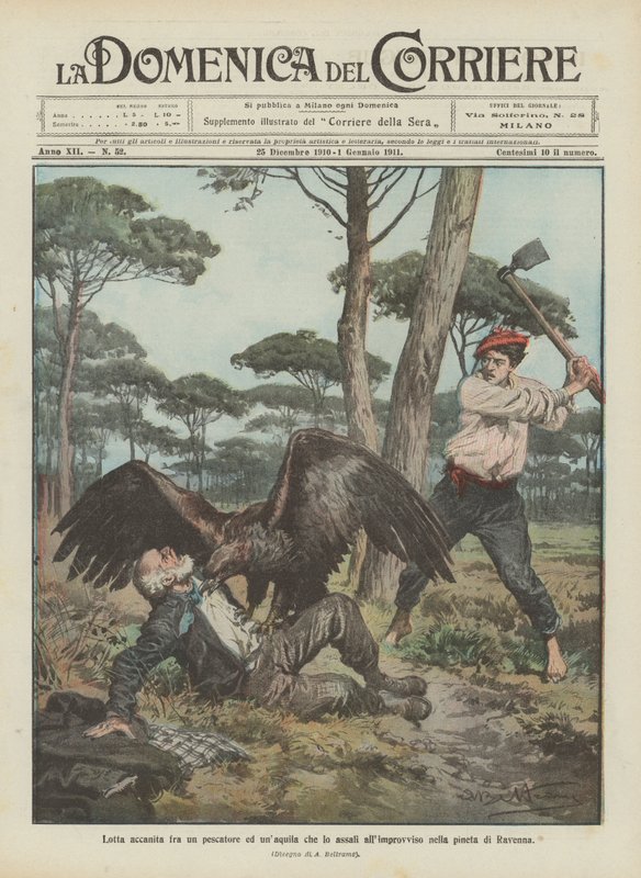 Lotta fra un pescatore e un