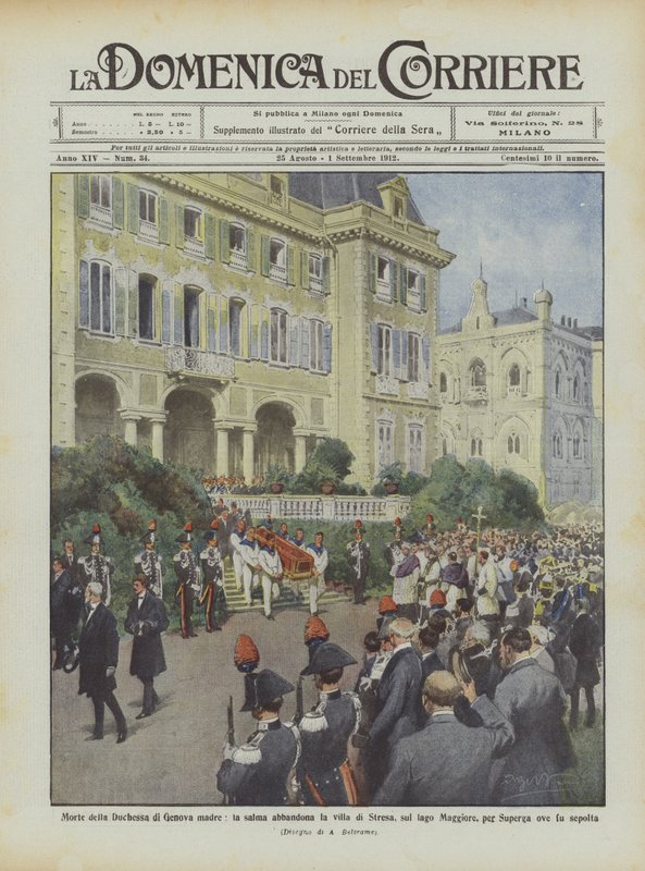 Morte della Duchessa di Genova madre da Achille Beltrame