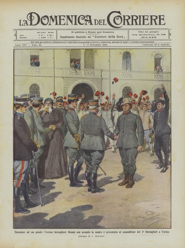 Onoranze ad un prode da Achille Beltrame