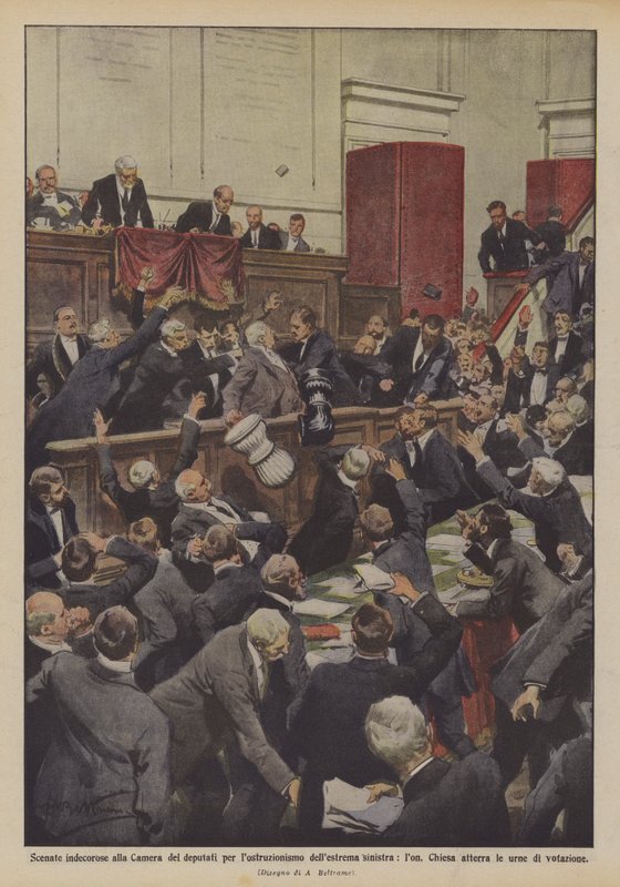 Scenate indecorose alla Camera dei deputati per l