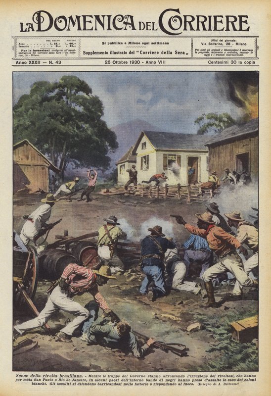 Scene della rivolta brasiliana da Achille Beltrame