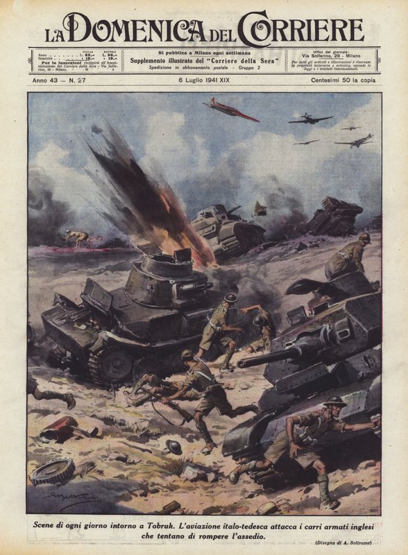 Scene di ogni giorno intorno a Tobruk da Achille Beltrame
