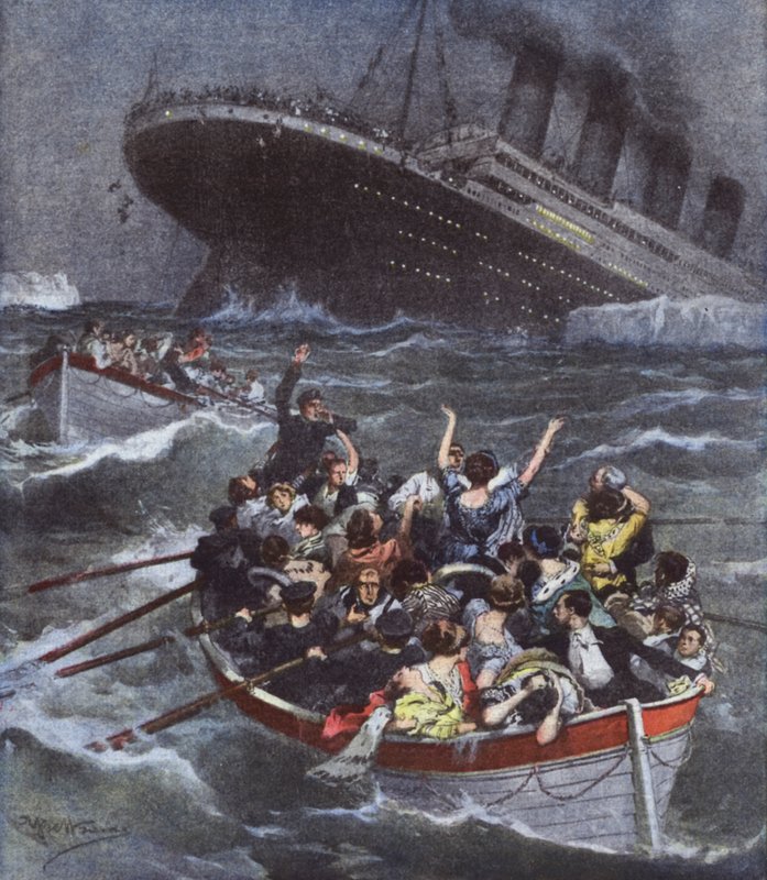 Il Titanic affonda con 1600 persone da Achille Beltrame