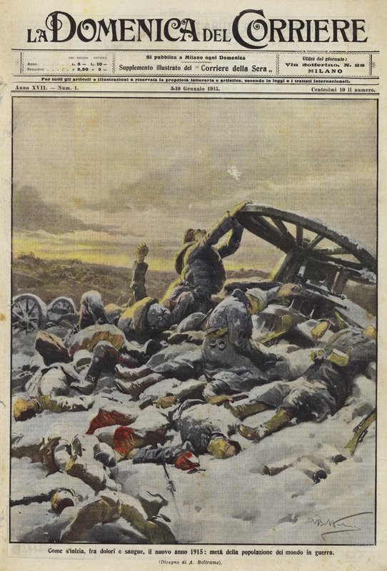 Il nuovo anno 1915 con metà della popolazione mondiale in guerra da Achille Beltrame
