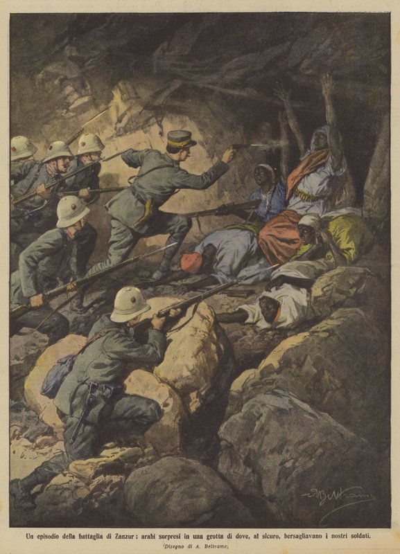 Un episodio della battaglia di Zanzur da Achille Beltrame