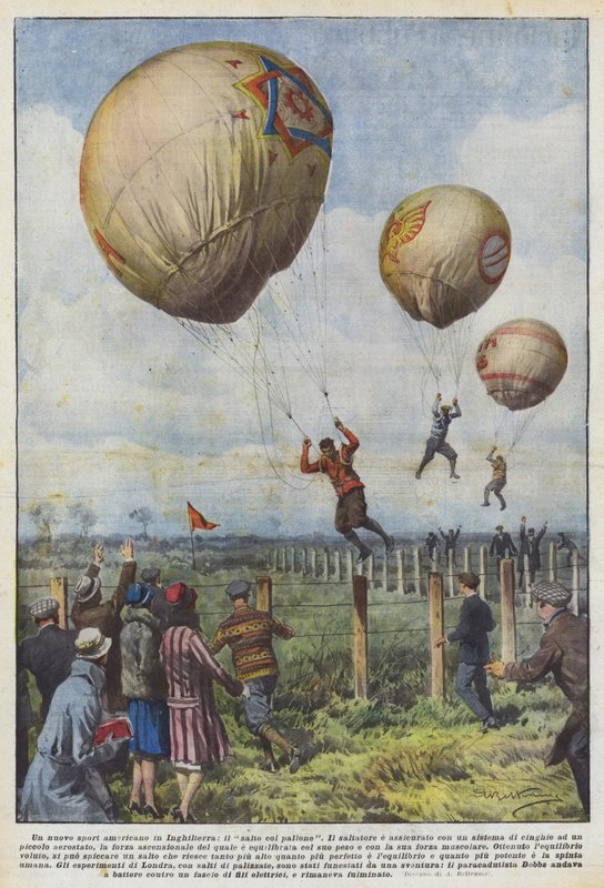 Un nuovo sport americano in Inghilterra, il salto col pallone da Achille Beltrame