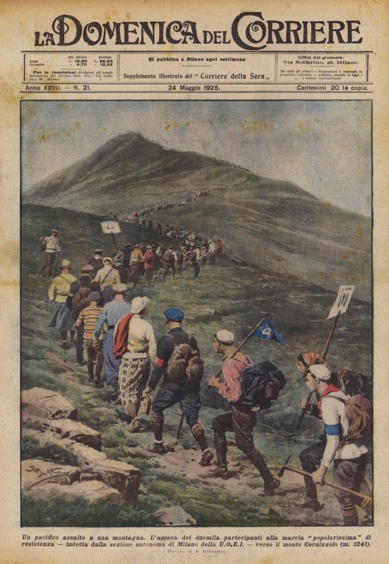 Un pacifico assalto a una montagna da Achille Beltrame