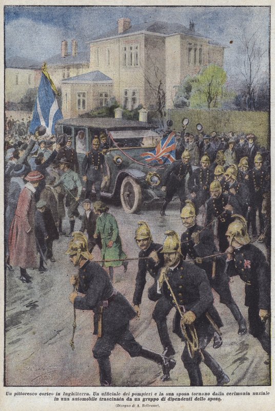 Un pittoresco corteo in Inghilterra da Achille Beltrame
