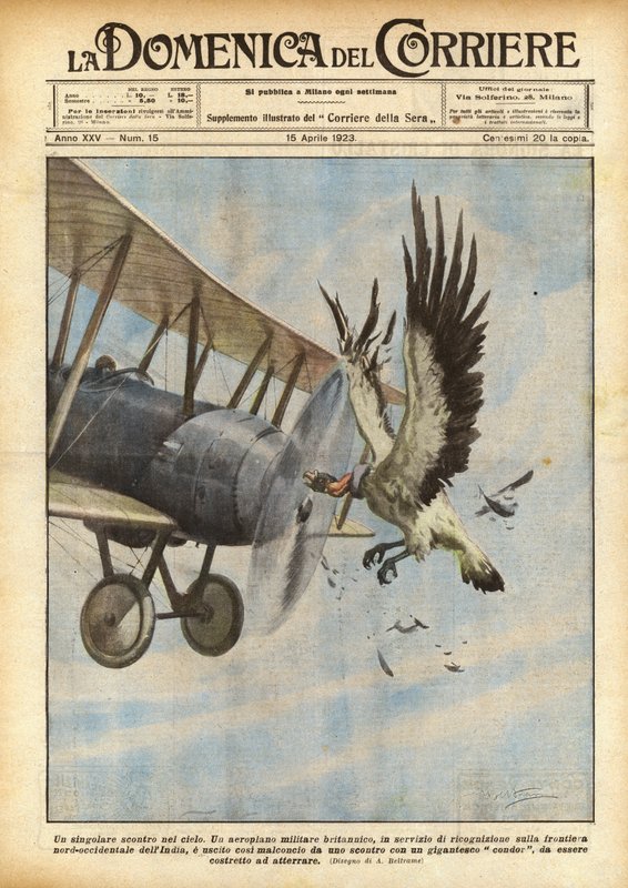 Un singolare scontro nel cielo da Achille Beltrame