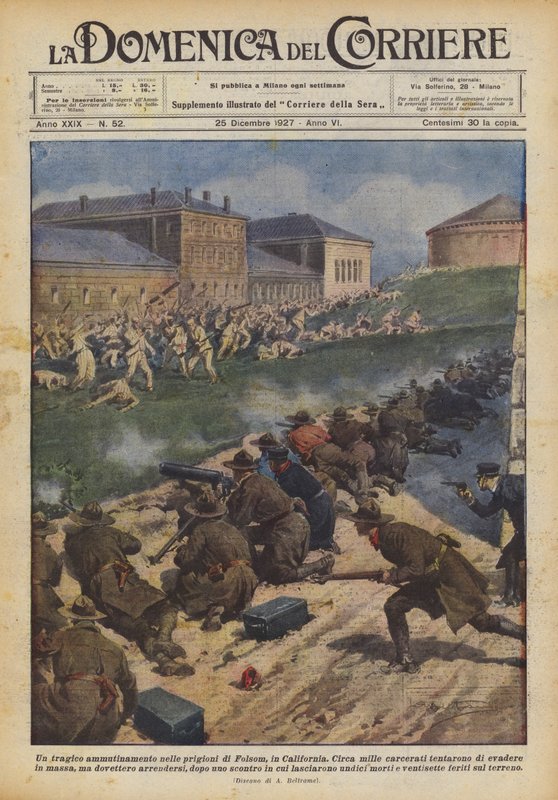 Un tragico ammutinamento nelle prigioni di Folsom, in California da Achille Beltrame
