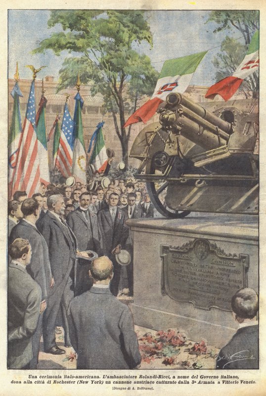 Una cerimonia italo-americana da Achille Beltrame