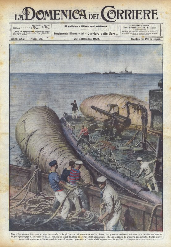Una gigantesca impresa si sta tentando in Inghilterra, il recupero della flotta da guerra tedesca da Achille Beltrame