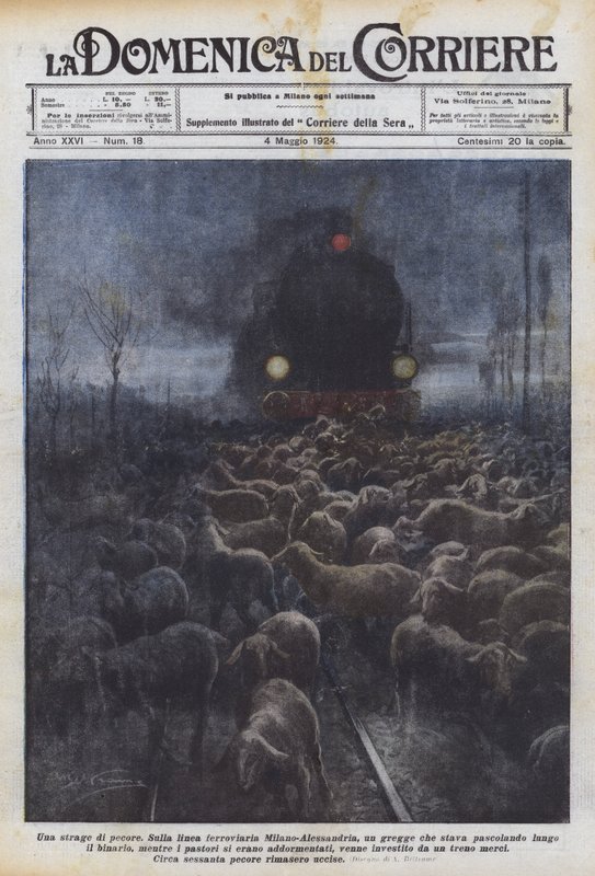 Una strage di pecore da Achille Beltrame