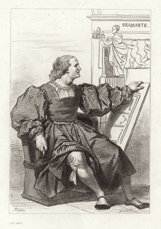 Donato Bramante, architetto italiano da Achille Devéria