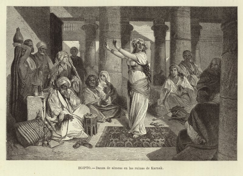 Egitto - Ballo tra le rovine di Karnak da Adolf Closs