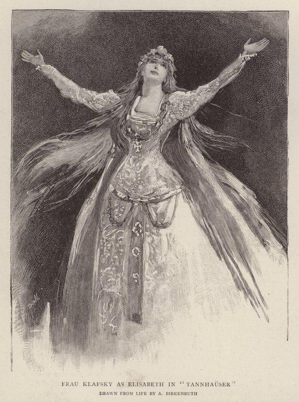 Il soprano ungherese Katharina Klafsky come Elisabetta nell