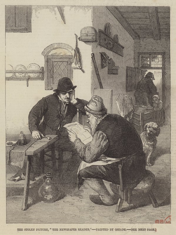 Il lettore di giornali da Adriaen Jansz. van Ostade
