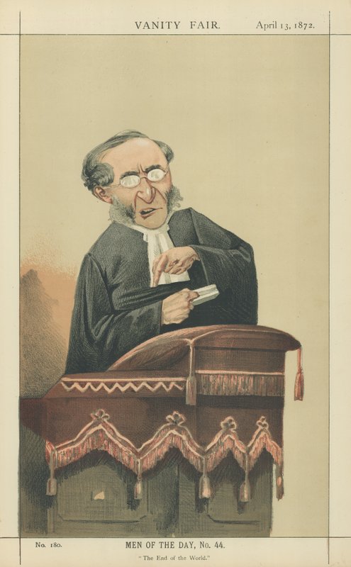 Reverendo John Cumming (litografia a colori) da Adriano Cecioni