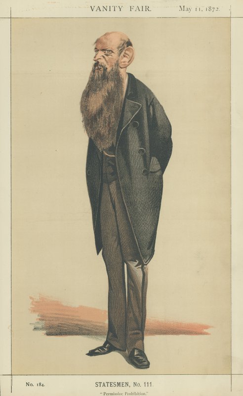 Sir Wilfrid Lawson (litografia a colori) da Adriano Cecioni