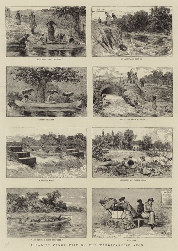 Gita in canoa delle signore sull