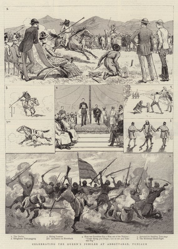 Celebrazione del Giubileo della Regina ad Abbottabad, Punjab da Adrien Emmanuel Marie