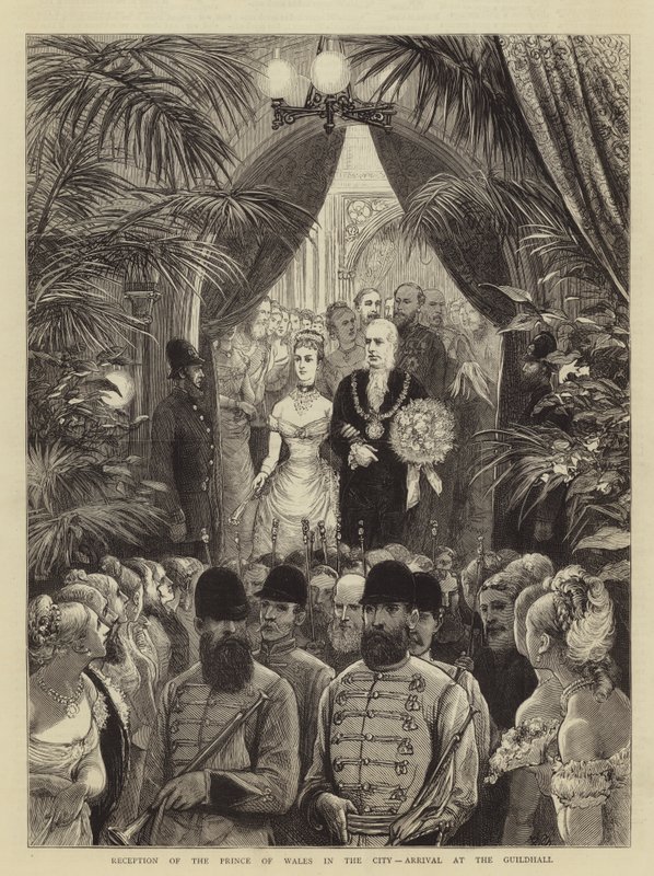 Accoglienza del Principe di Galles in città, arrivo alla Guildhall da Adrien Emmanuel Marie
