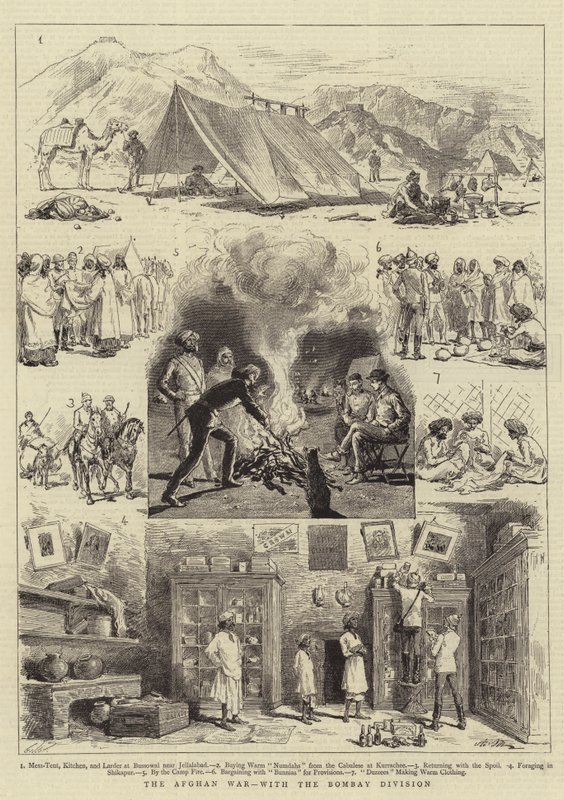 La guerra afgana, con la divisione di Bombay da Adrien Emmanuel Marie