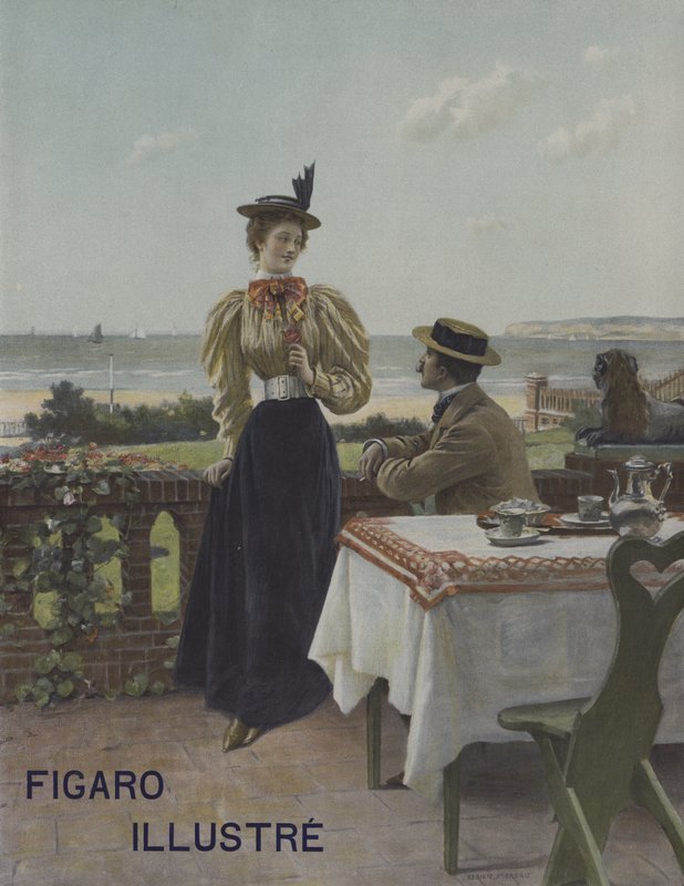 A Villers-sur-Mer. Copertina di Le Figaro Illustré, luglio 1897 da Adrien Moreau