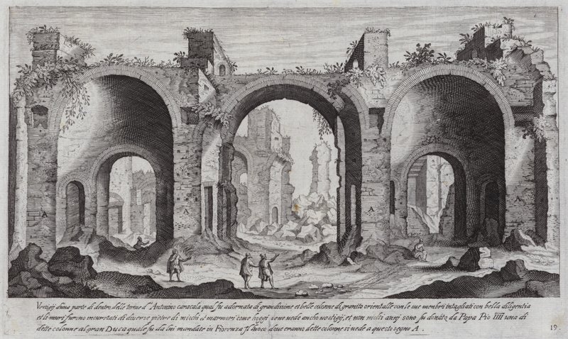 Terme di Caracalla, Roma (incisione) da Aegidius Sadeler or Saedeler