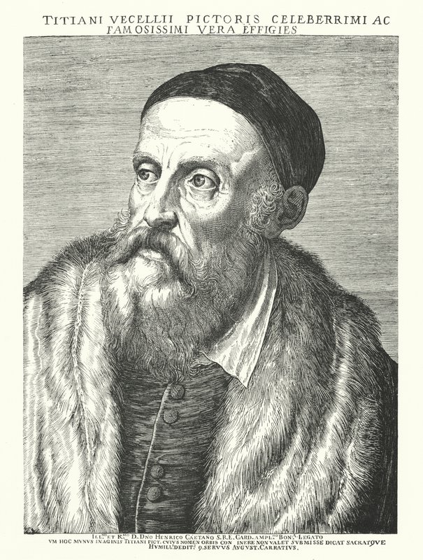 Tiziano, artista del Rinascimento italiano da Agostino (after) Carracci