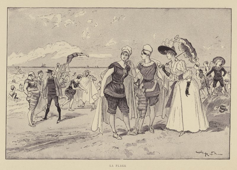 La spiaggia da Albert Robida