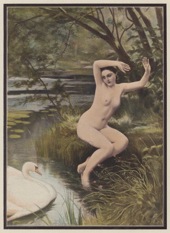 Leda, principessa spartana della mitologia greca da Albert (after) Aublet