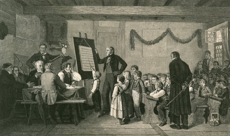 Esame di una scuola di villaggio da Albert Anker