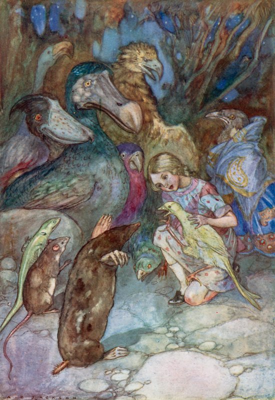 Illustrazione per Alice nel Paese delle Meraviglie da Albert Edward Jackson