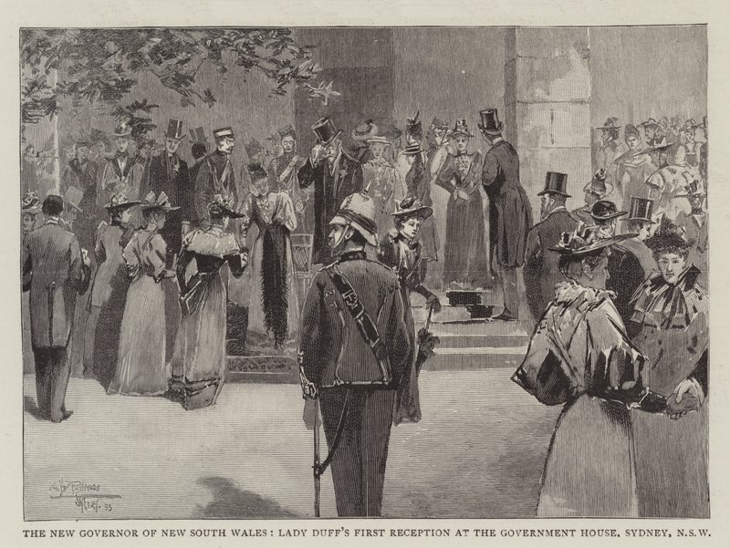 Il nuovo governatore del Nuovo Galles del Sud, la prima ricezione di Lady Duff alla Government House, Sydney, Nuovo Galles del Sud da Albert Henry Fullwood