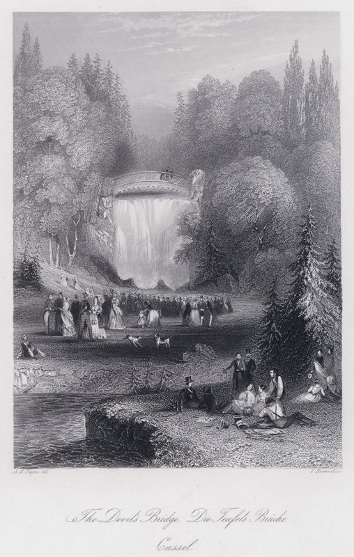 Il Ponte del Diavolo, Cassel (incisione) da Albert Henry Payne