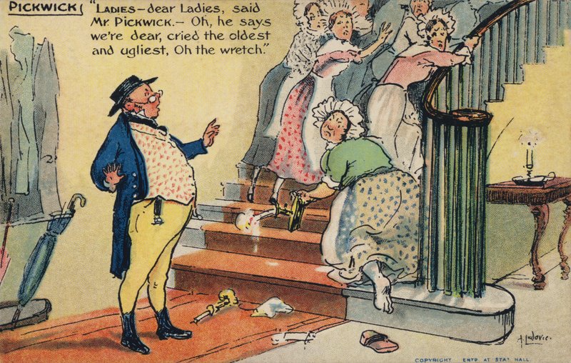 Mr Pickwick offende un gruppo di donne da Albert Jnr. Ludovici