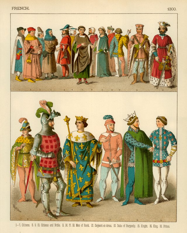 Costume francese 1300 da Albert Kretschmer