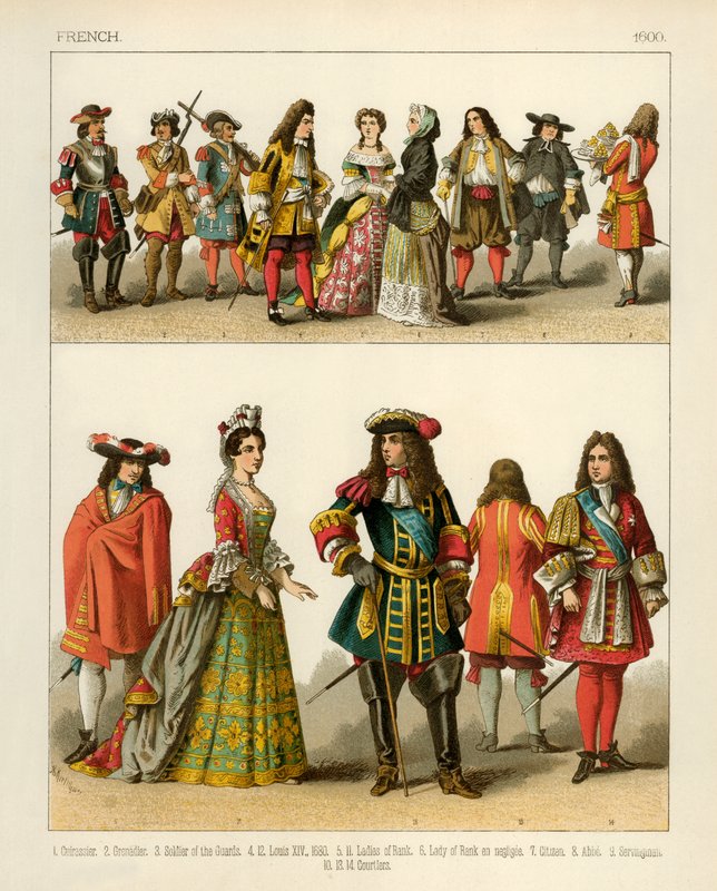 Costumi francesi 1600 da Albert Kretschmer