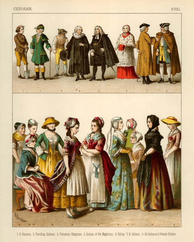 Costumi tedeschi 1700 da Albert Kretschmer