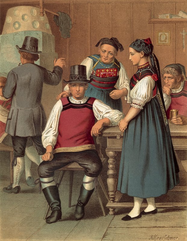 Costume tedesco, Baden, Rickesbach da Albert Kretschmer