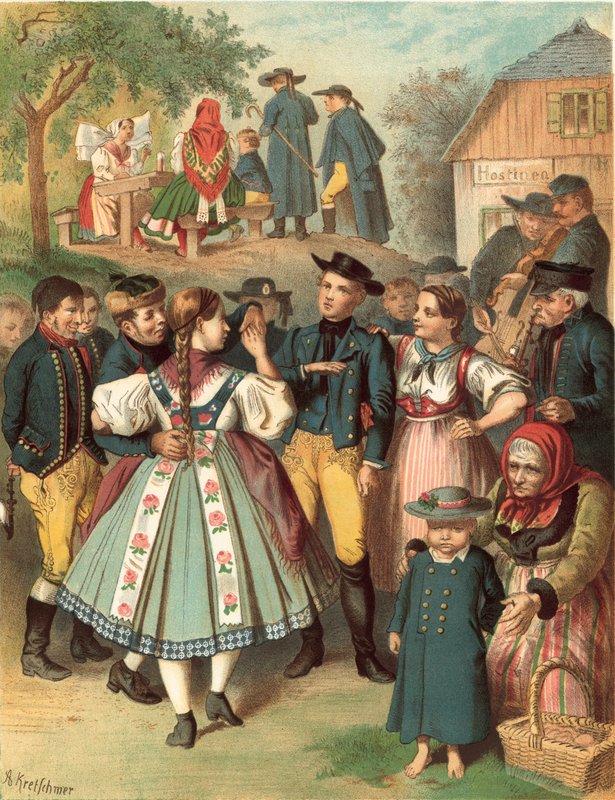 Costume tedesco, Bohmen kreis Pilsen da Albert Kretschmer