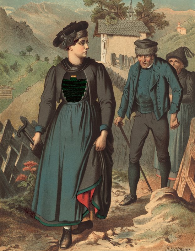 Costume tedesco, Vorarlberg, Klosterthal da Albert Kretschmer