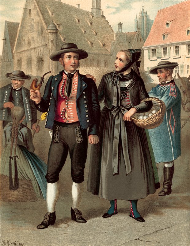 Costume tedesco, Wurtemberg Ulm da Albert Kretschmer