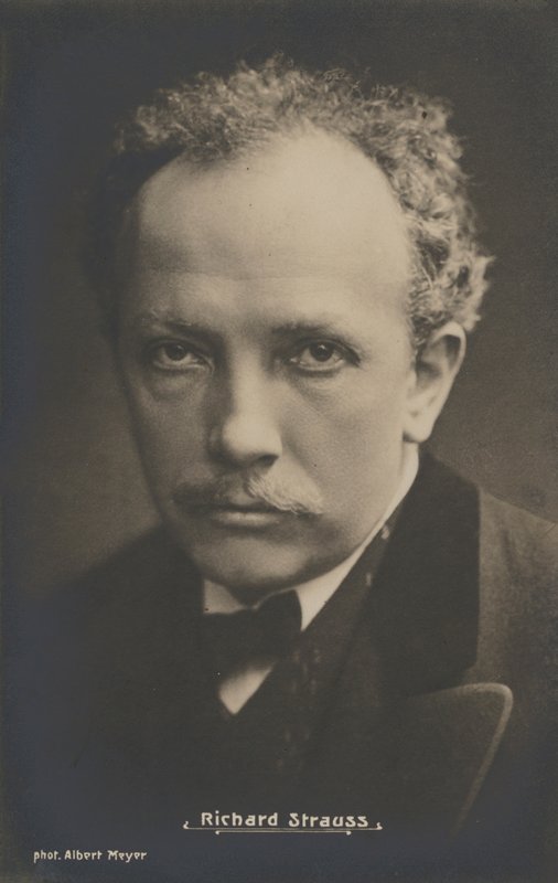 Ritratto del compositore musicale, Richard Strauss (foto b/n) da Albert Meyer
