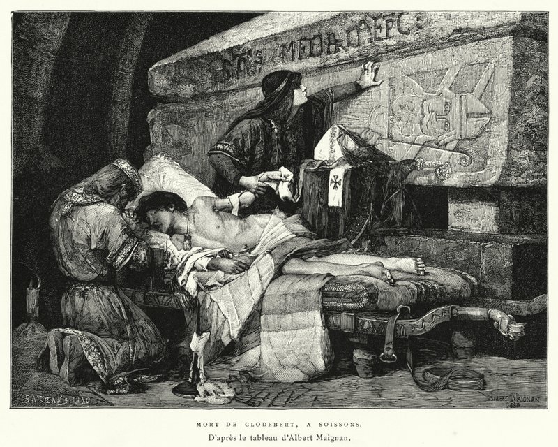 Mort De Clodebert, A Soissons da Albert Pierre René (after) Maignan