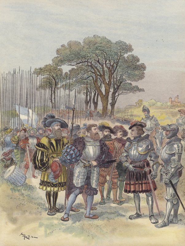 Al campo di Bicocca, gli svizzeri esigono paga, congedo o battaglia da Albert Robida