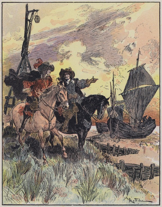 Illustrazione per Le Capitaine Bellormeau di e illustrato da A Robida da Albert Robida