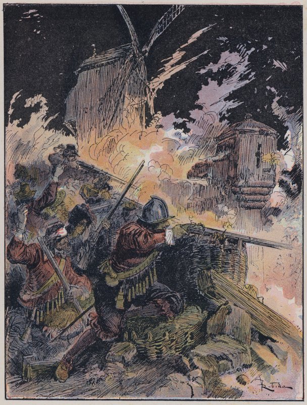Illustrazione per Le Capitaine Bellormeau di A Robida da Albert Robida